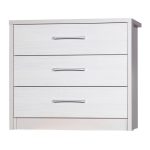 Avola White 3 Drawer Chest Cream