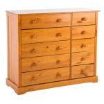 Baltic 10 Drawer Chest Natural