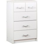Charles 5 Drawer Chest White