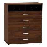 Gamma Black 7 Drawer Chest Black