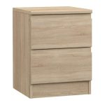 Avenue 2 Drawer Bedside Table Natural