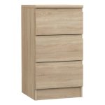 Avenue Natural Oak 3 Drawer Bedside Natural