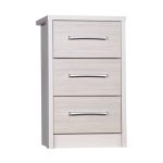 Avola Champagne 3 Drawer Bedside Cream