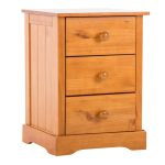 Baltic 3 Drawer Bedside Table Natural