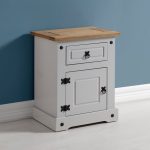 Corona Grey Bedside Table Grey