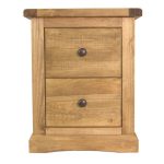 Esbon 2 Drawer Wide Bedside Table Natural