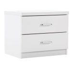 Novello White Gloss Bedside Table White