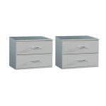 Set of 2 Medina Bedsides White