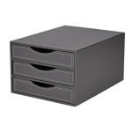 Faux Leather Chest of Drawers Grey
