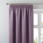 Boucle Lavender Pencil Pleat Curtains Lavender