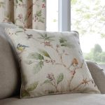 Dorma Woodland Birds Natural Cushion White