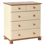 Odense Cream 5 Drawer Chest Cream/Brown