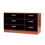 Ottawa 6 Drawer Chest Black/Natural