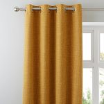 Vermont Mustard Eyelet Curtains Yellow