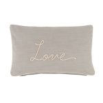 Country Love Rectangular Cushion Grey