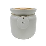 Grey Hang Tag Tea Canister Grey