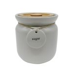 Grey Hang Tag Sugar Canister Grey
