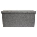 Foldable Grey Ottoman Grey