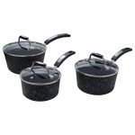 Scoville Neverstick 3 Piece Saucepan Set Black