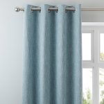 Boucle Seafoam Eyelet Curtains Seafoam (Blue)