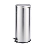 30 Litre Brushed Steel Pedal Bin Silver