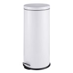 30 Litre White Pedal Bin White