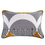 Elements Abstract Rectangular Cushion Grey / White