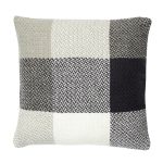 Woven Check Grey Cushion Cover Grey