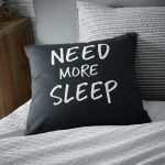 Need More Sleep Cushion Black & White