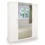 Acton 4 Door Mirror Wardrobe White
