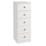 Calando 5 Drawer Tallboy Cream