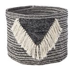 Elements Fringe Basket Black & White