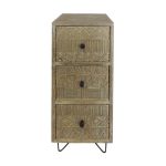 Elements 3 Tier Wooden Drawer Unit Natural