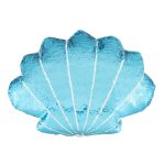 Mermaid Shell Cushion Blue