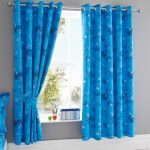 Sharks Blue Blackout Eyelet Curtains Blue