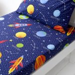 Space Navy Fitted Sheet Navy (Blue)