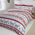 Rapport Home Scandi Red Duvet Cover and Pillowcase Set Red