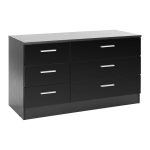 Ottawa Black 6 Drawer Chest Black