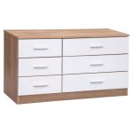 Ottawa White and Oak 6 Drawer Chest White/Natural