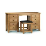 Julian Bowen Marlborough Twin Pedestal Dressing Table Natural