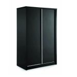 Novello Black Gloss Sliding Wardrobe Black