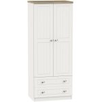 Vienna 2 Door 2 Drawer Wardrobe Cream