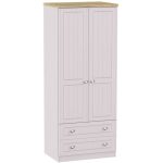 Vienna 2 Door 2 Drawer Wardrobe Grey