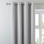 Luna Brushed Dove Grey Blackout Eyelet Curtains Dove (Grey)