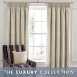 Dorma Beresford Natural Silk Pencil Pleat Curtains Natural