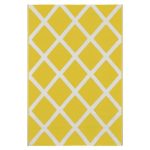 Diamond Mimosa Yellow and Cream Rug Yellow/White