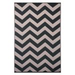Psychedelia Black and Beige Rug Black