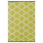 Solitude Celery Green and White Rug Green