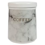 Marble Effect Coffee Canister Black & White