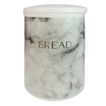 Marble Effect Bread Bin Black & White